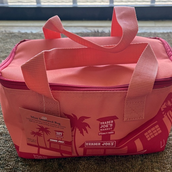 Trader Joe's Pink Insulated Lunch Tote - Picture 2 of 8